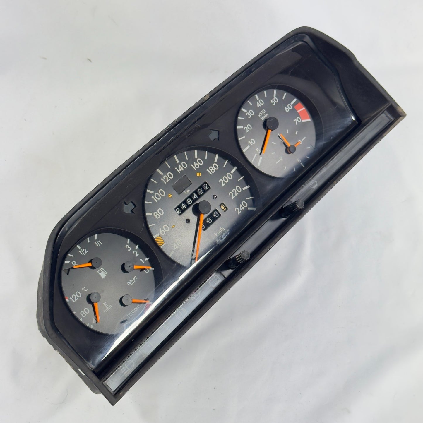 Mercedes W201 2.6E Tacho Kombiinstrument 240km/h 6Zyl ECO ASD Uhr A20154205663