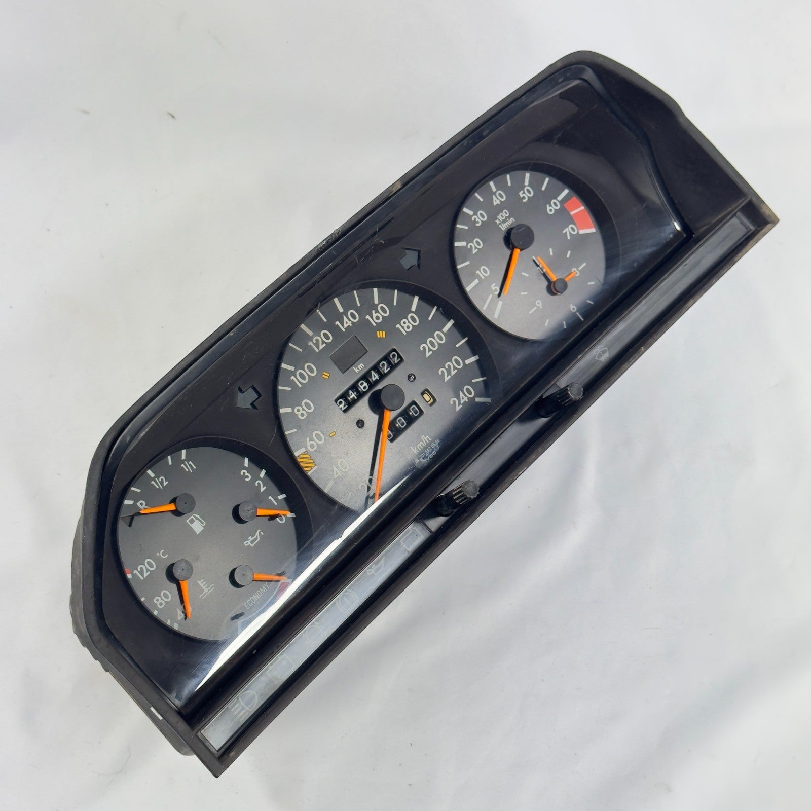 Mercedes W201 2.6E Tacho Kombiinstrument 240km/h 6Zyl ECO ASD Uhr A20154205663