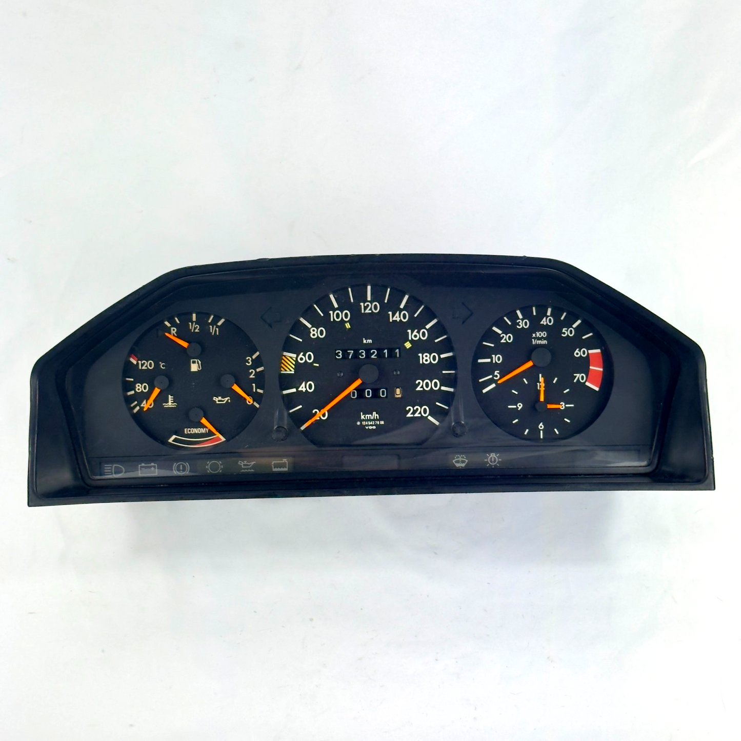 Mercedes Tacho W124 230E 230CE 220kmh ECO Benzin Kombiinstrument A12454276060