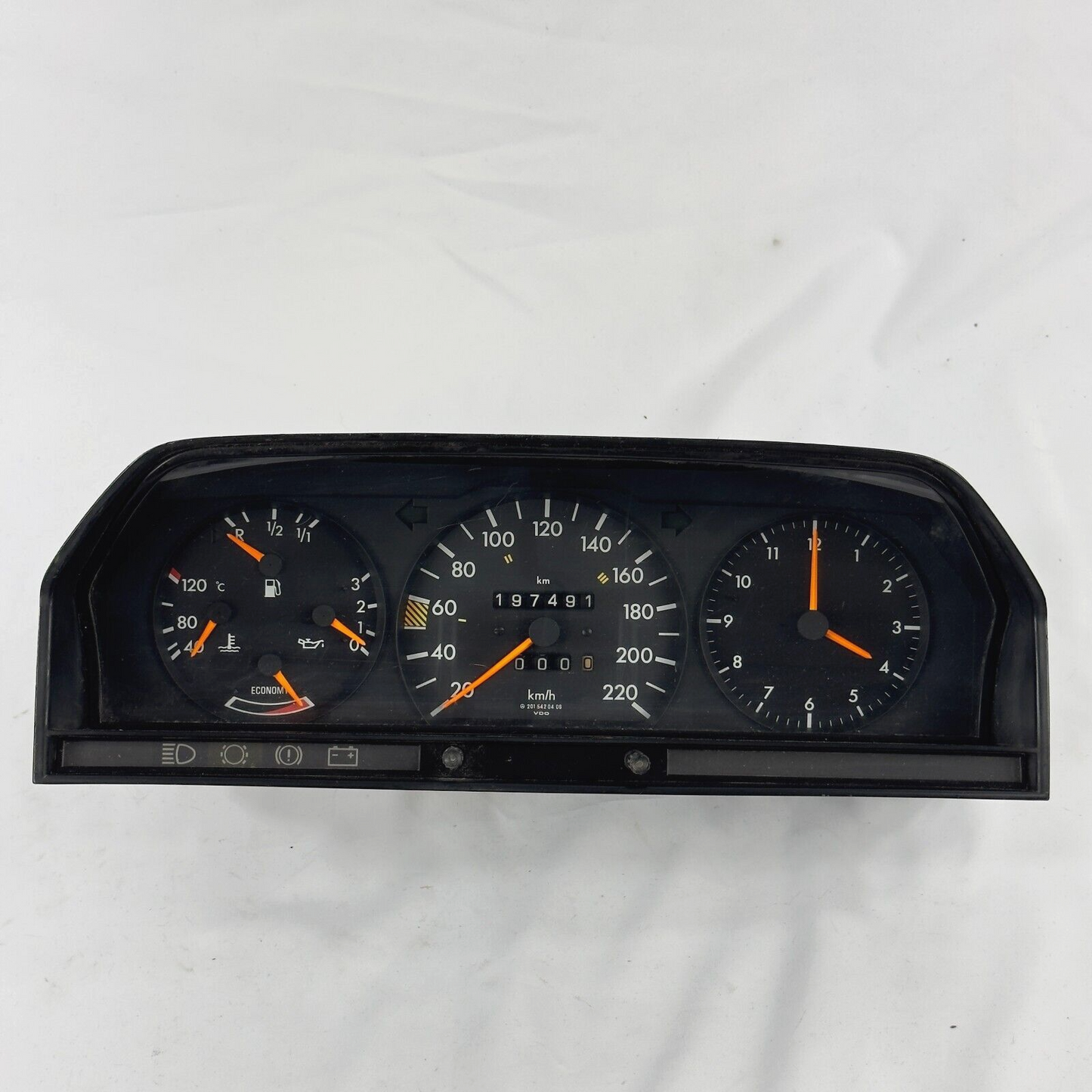 W201 220kmh Tacho Kombiinstrument für 2.0E 2.6E A2015420406 ECO Uhr Mercedes VDO – Bild 1