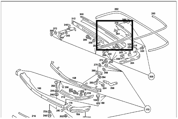 Mercedes W116 Stoßstangenecke hinten links ohne Gummi – Bild 2