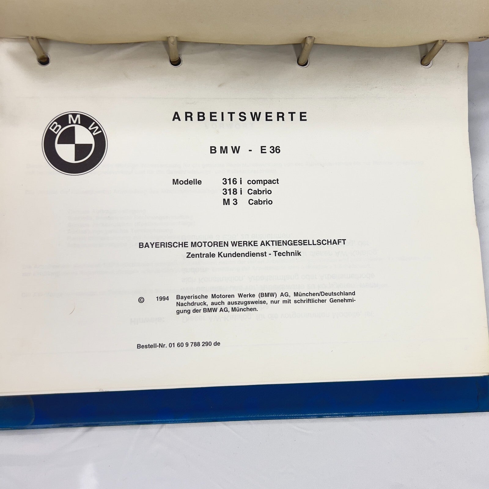 E30 E36 E34 Händlerschreiben Serviceinformationen Juli 1994 BMW Original – Bild 9