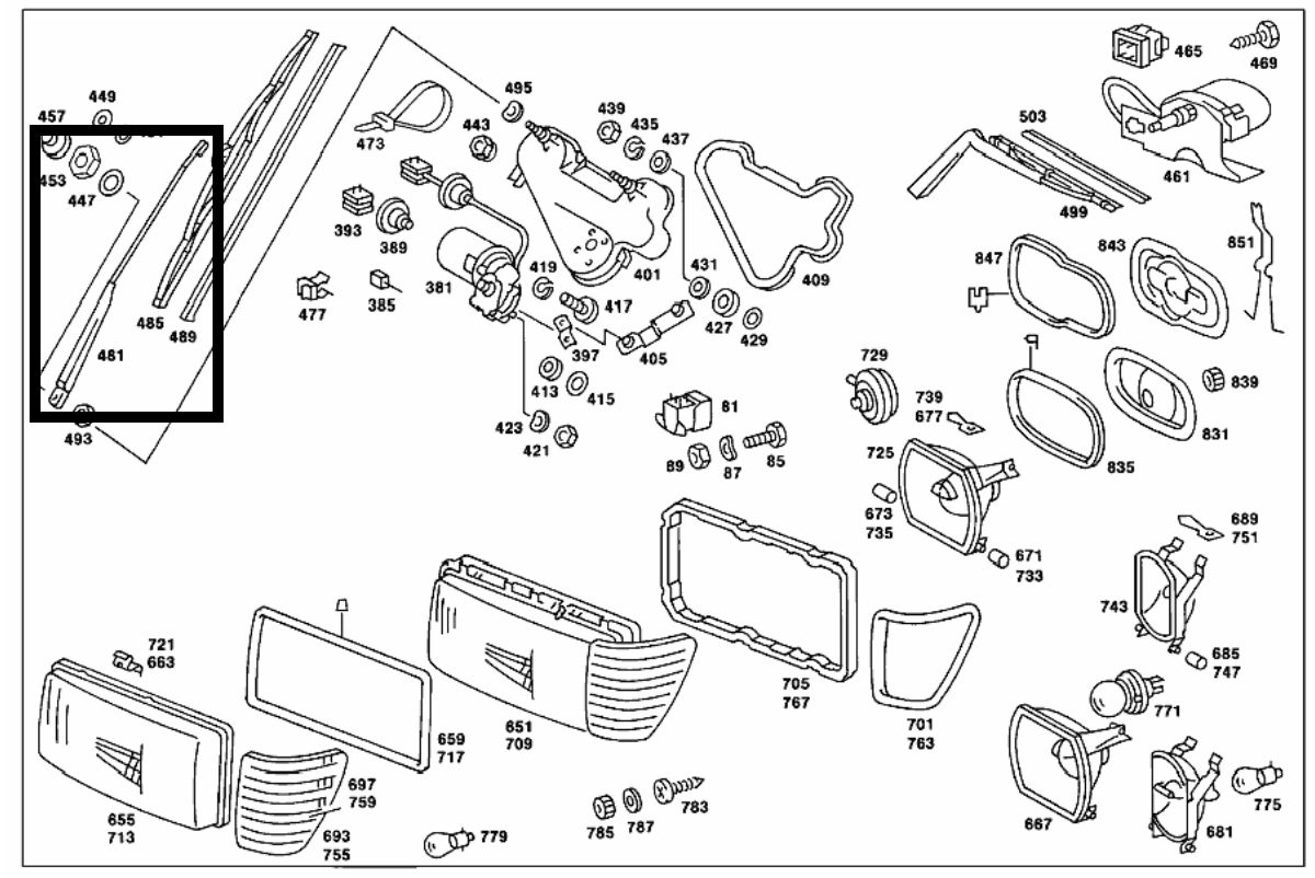 Mercedes Benz Scheibenwischerarm Wischerarm Bosch 450mm Kurz Links A1168202544 – Bild 2