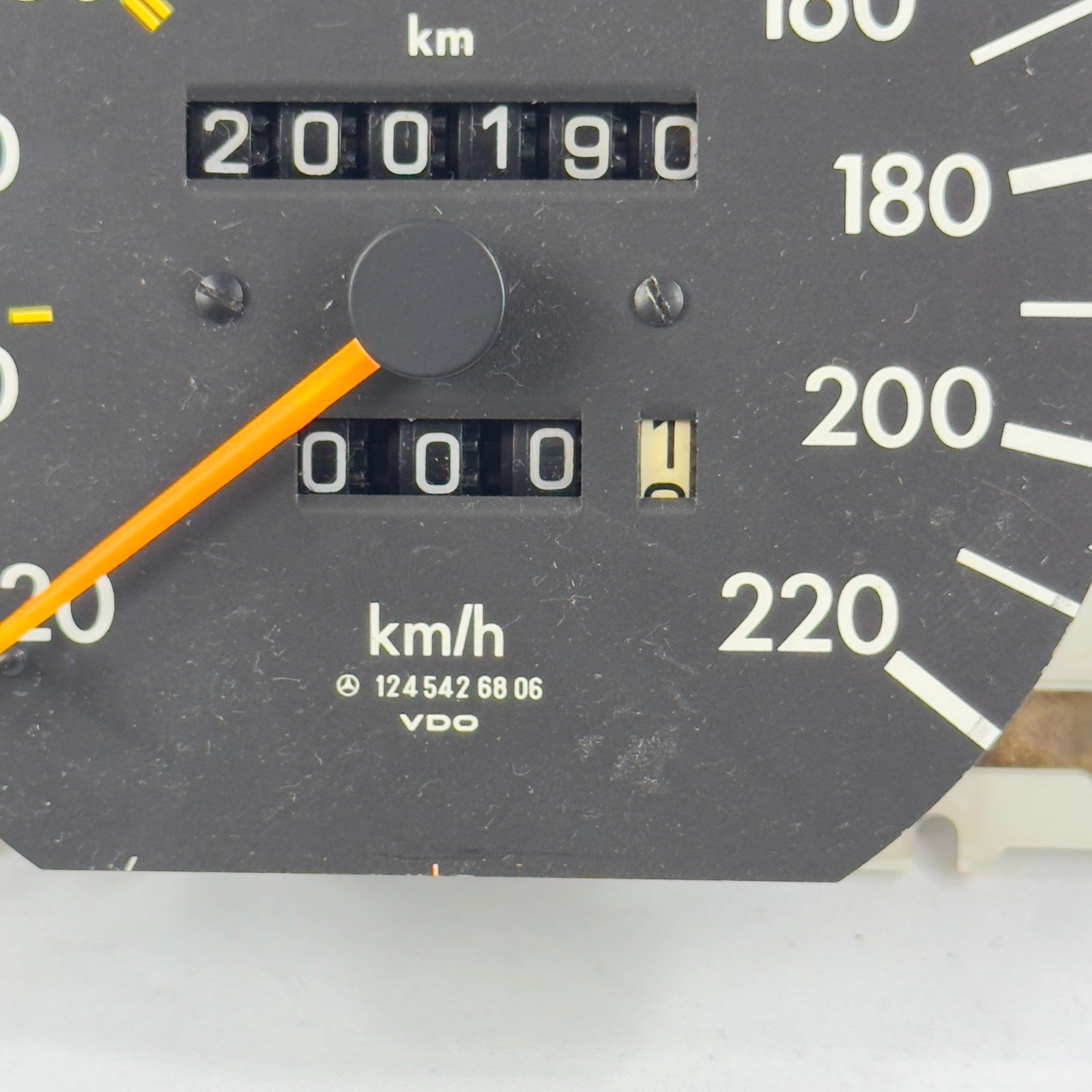 Mercedes W124 Tacho Tachometer 300D 250TD Turbo 4 Gang VDO 220kmh 1245426806 – Bild 4
