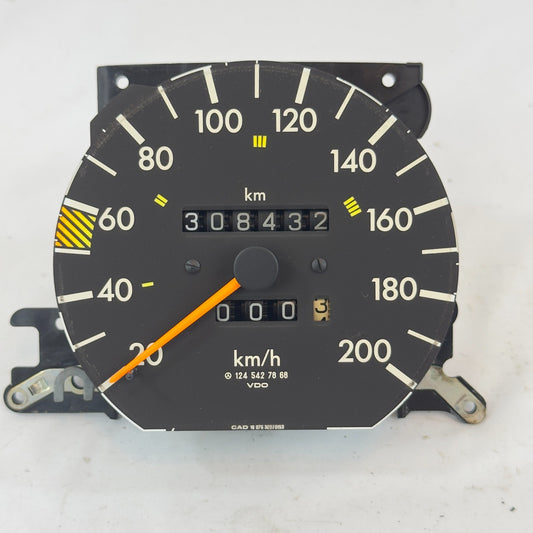 Mercedes W124 Tacho Tachometer 250D E250D 300TD 5 Gang 200kmh 12454278680