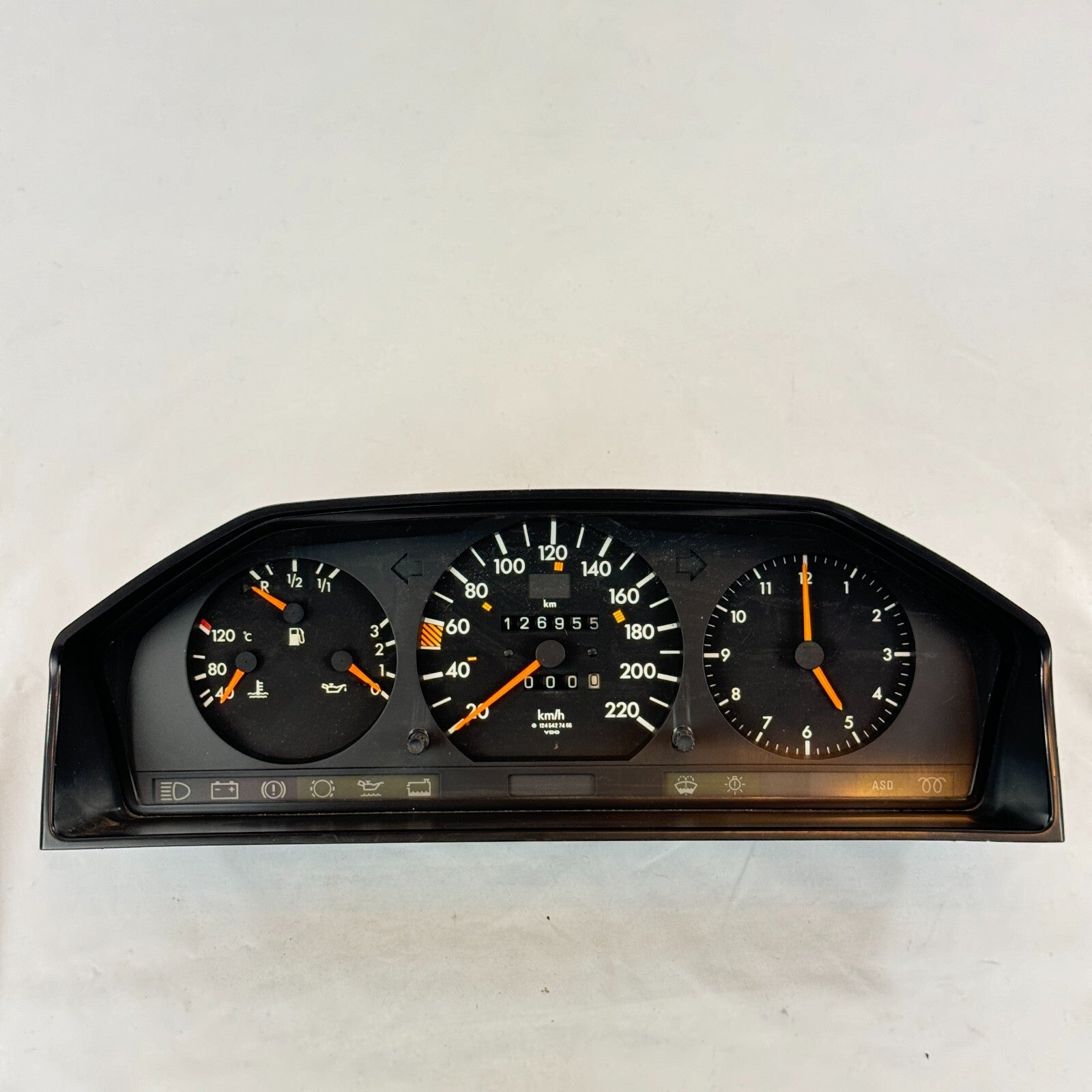 Mercedes Tacho W124 300D 250DT 220kmh ABS ASD Diesel Kombiinstrument A1245427466 – Bild 1