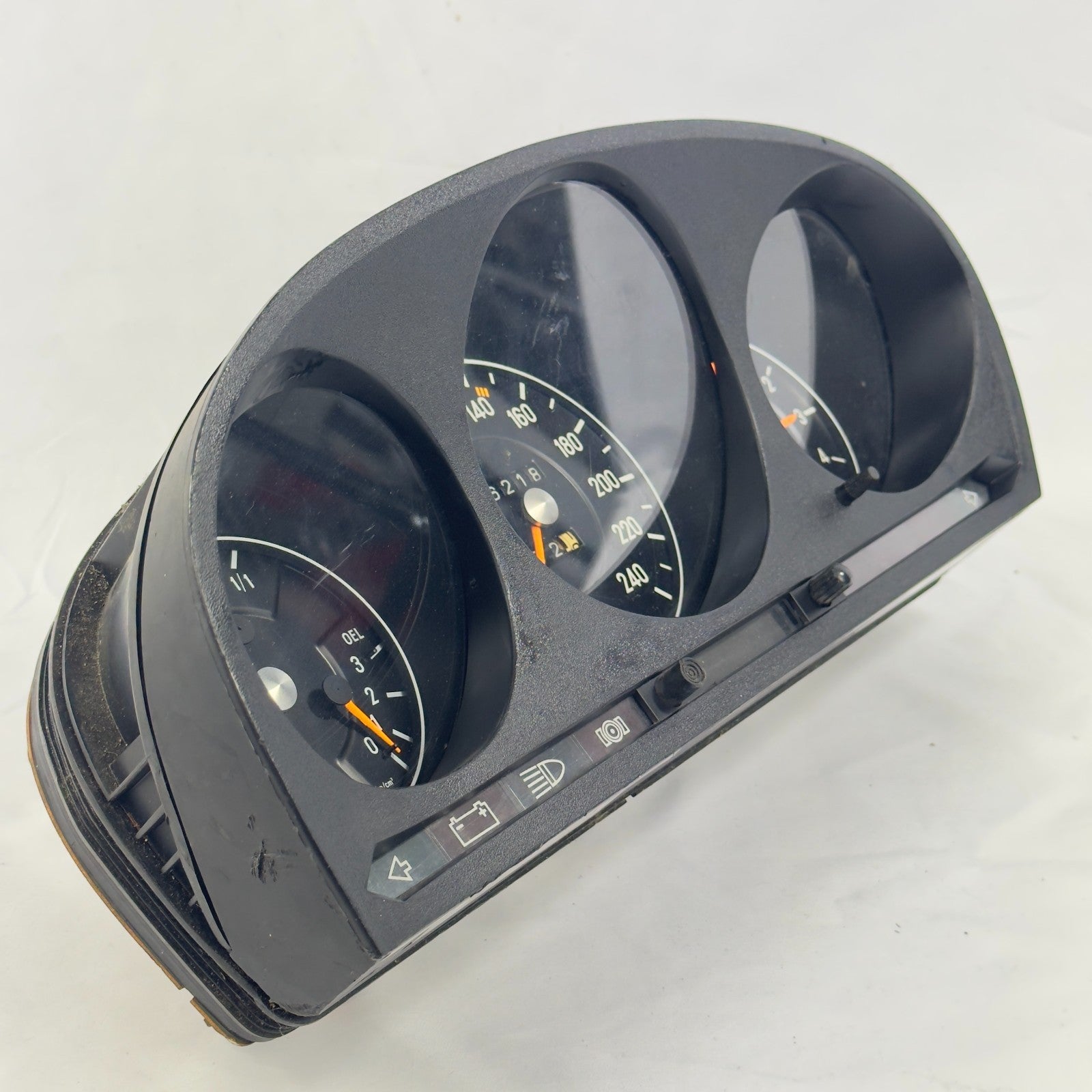 Mercedes W116 W107 Tacho Kombiinstrument Uhr Tankanzeige 240kmh VDO 11654228013