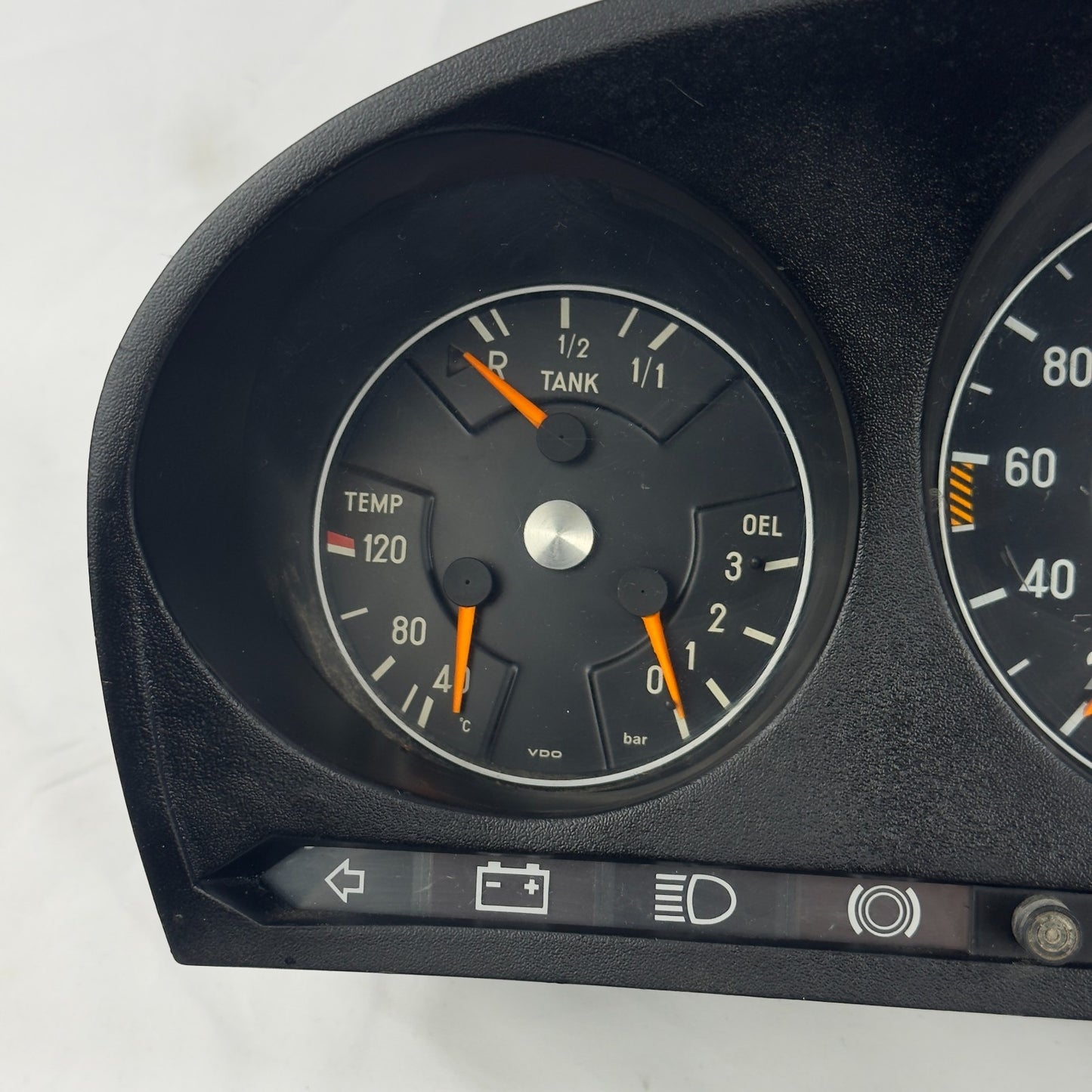Mercedes W116 W107 Tacho Kombiinstrument Uhr Tankanzeige 240kmh VDO 10754207016