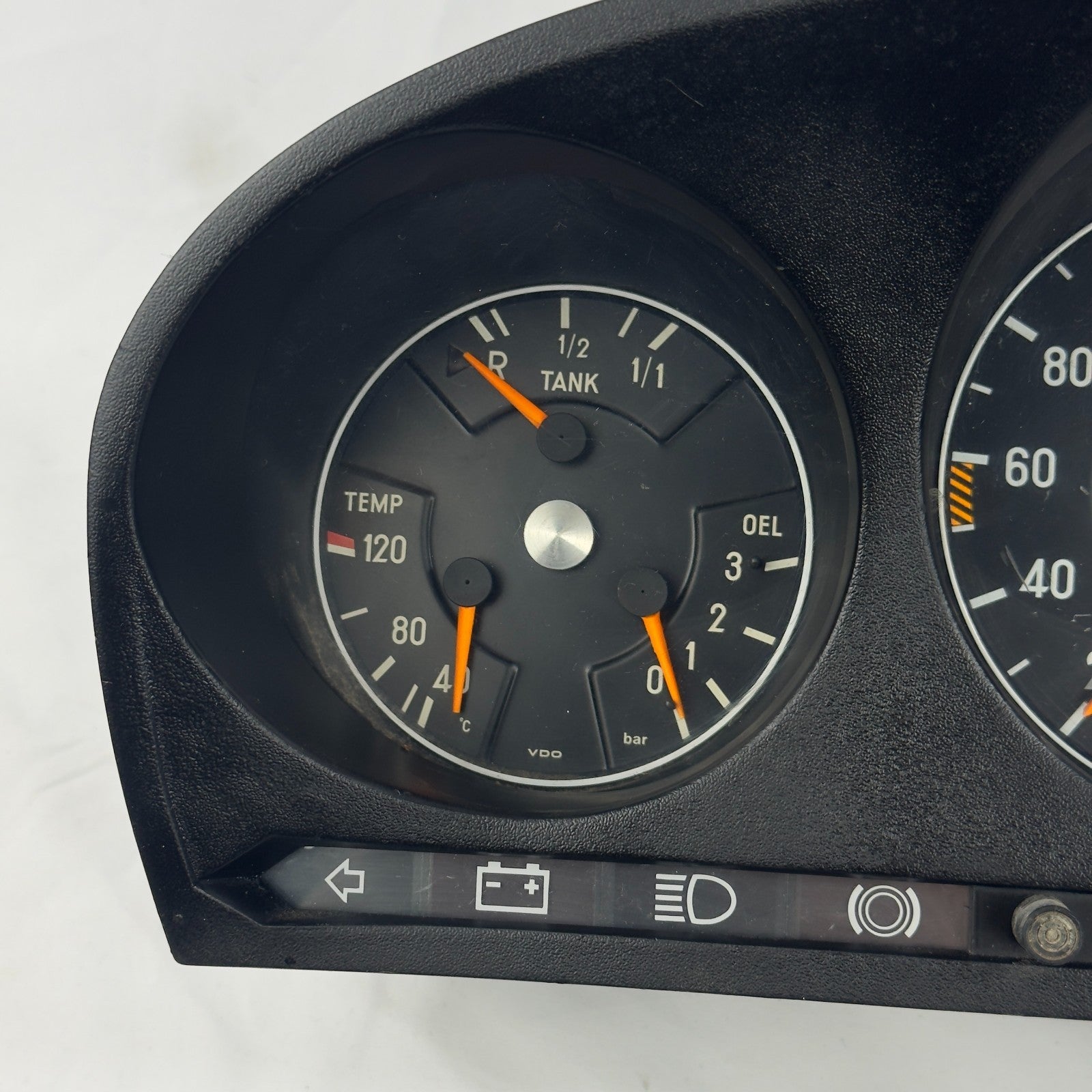 Mercedes W116 W107 Tacho Kombiinstrument Uhr Tankanzeige 240kmh VDO 10754207016