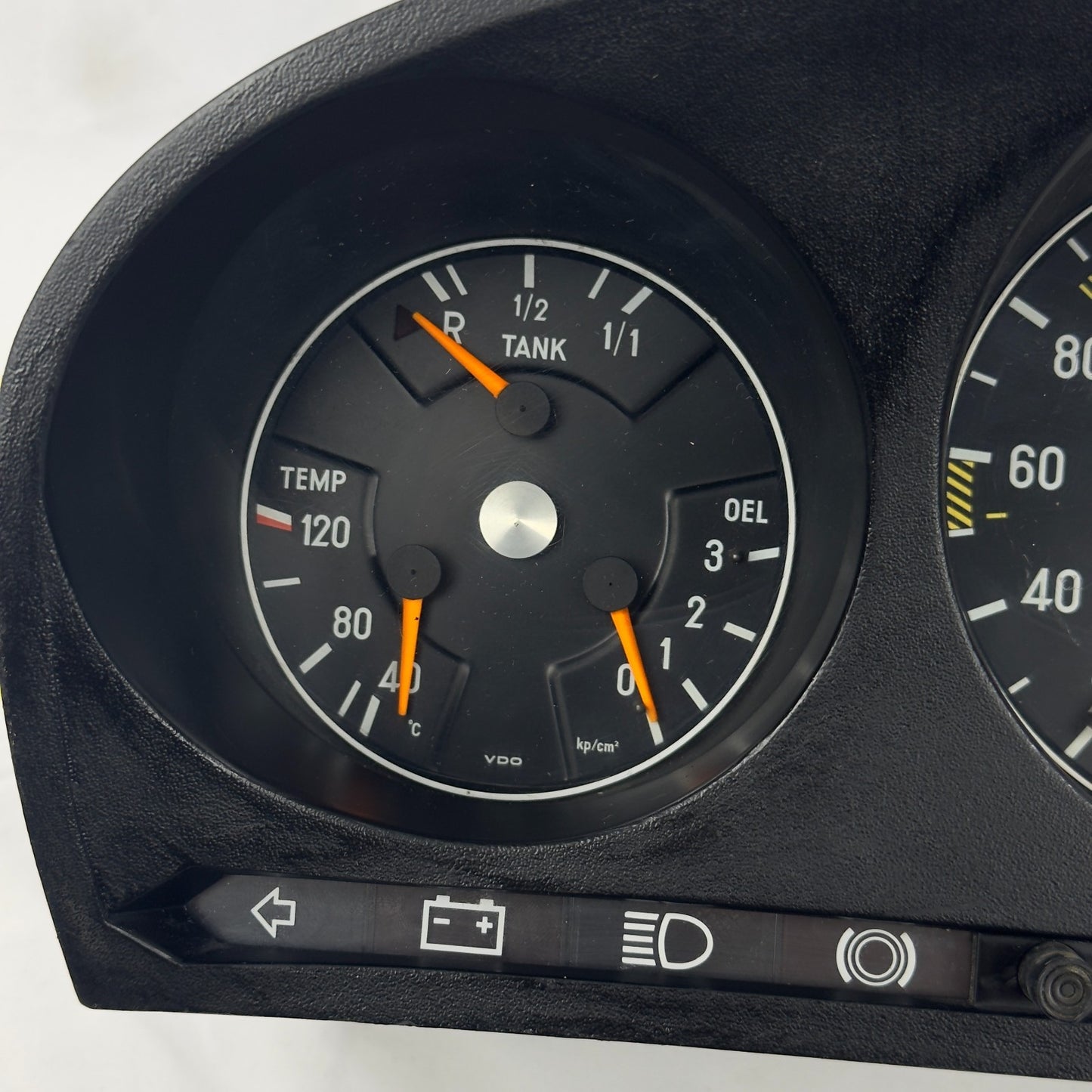 Mercedes W116 W107 Tacho Kombiinstrument Uhr Tankanzeige 240kmh VDO 11654205016
