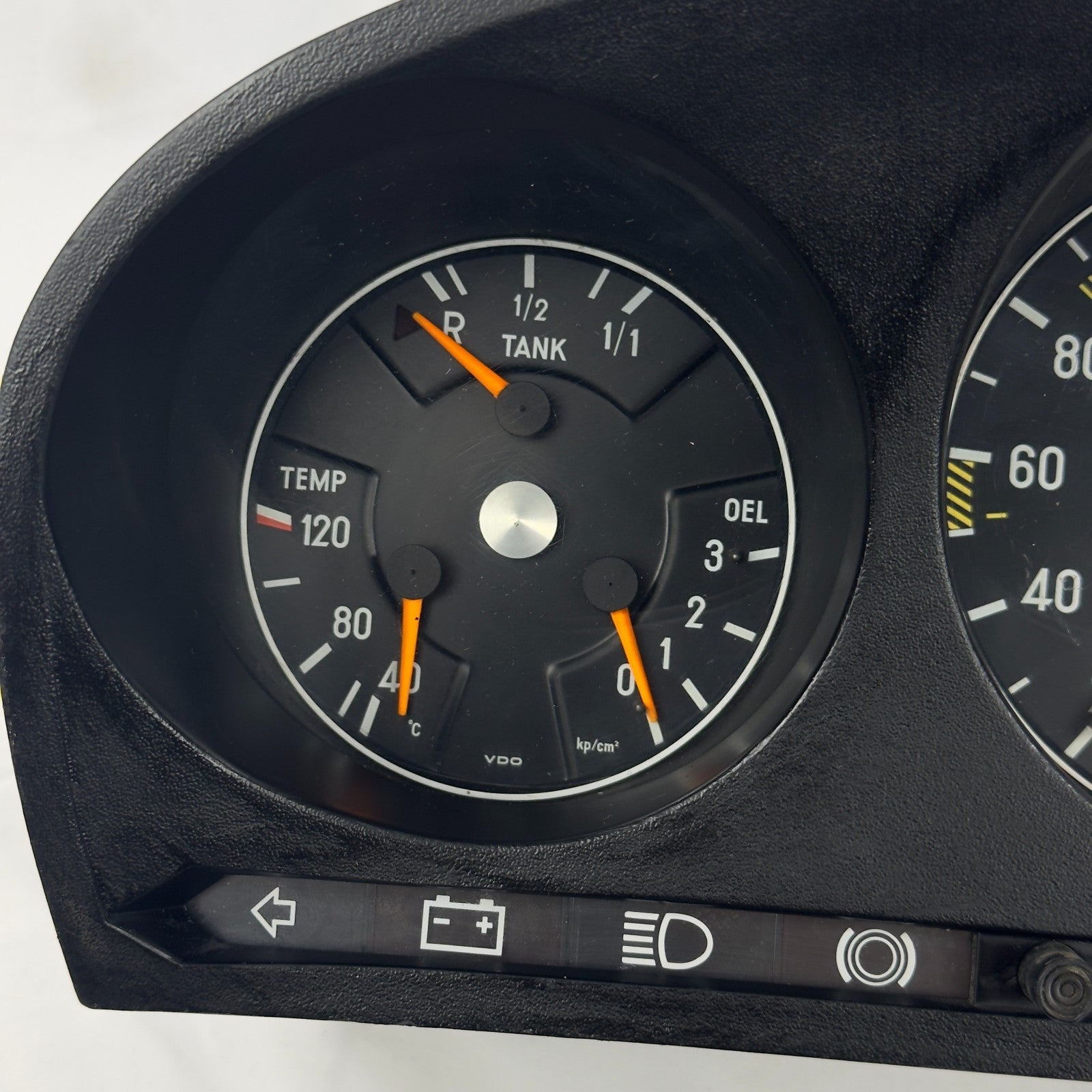 Mercedes W116 W107 Tacho Kombiinstrument Uhr Tankanzeige 240kmh VDO 11654205016