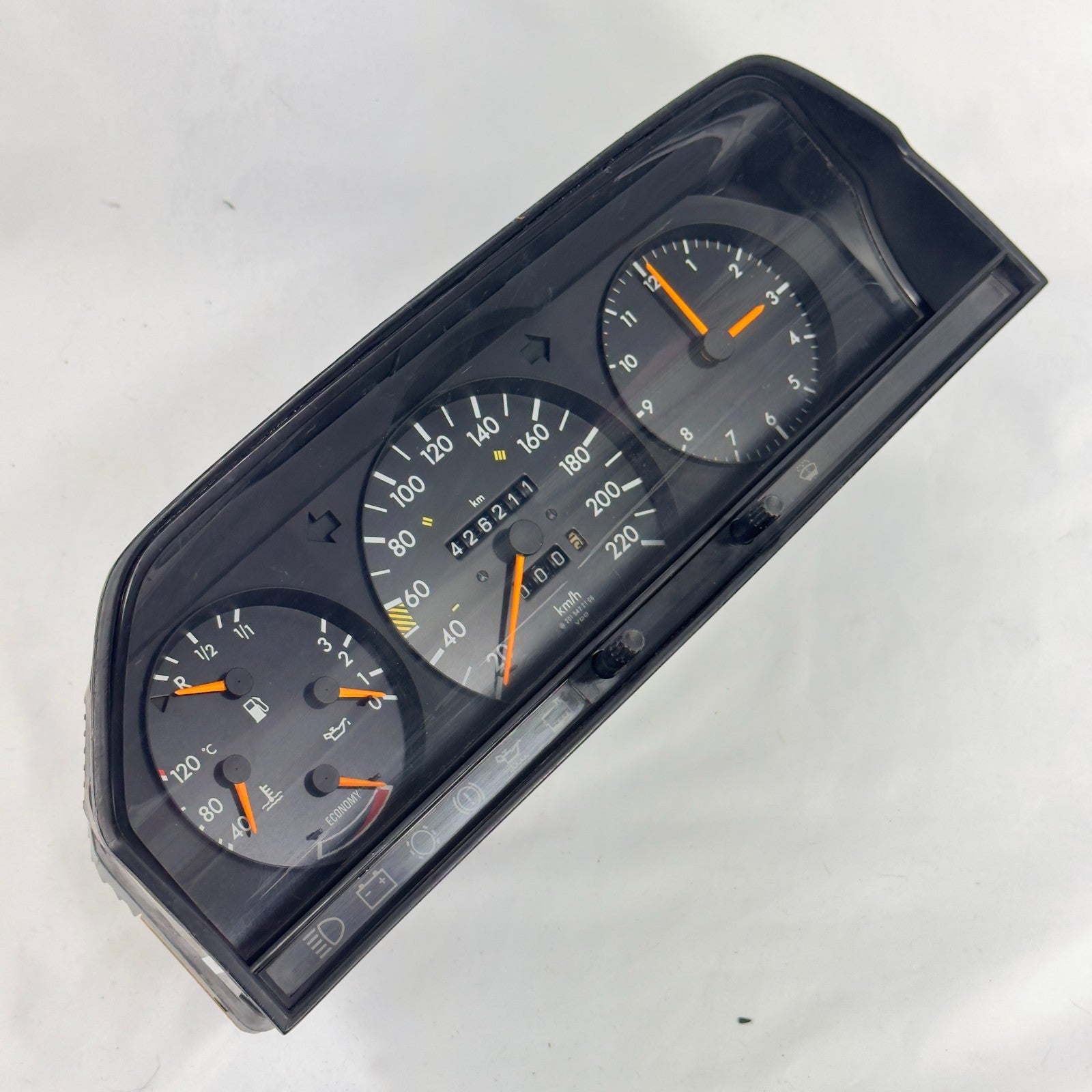 Mercedes W201 2.0E 2.3E Tacho Kombiinstrument 220km/h ECO Uhr A20154221063