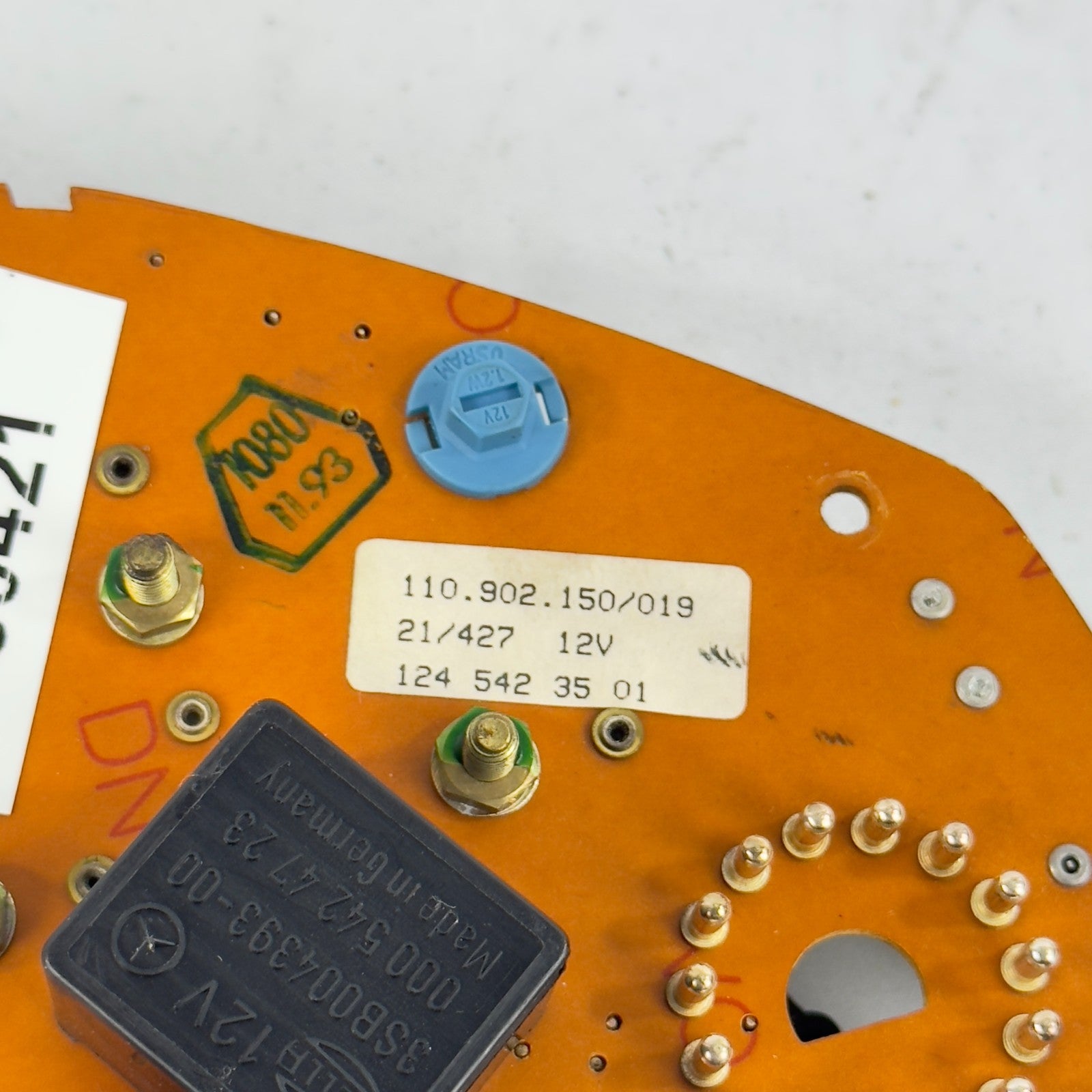 Mercedes W124 Tankanzeige Öldruck Tacho 200E 230 260 280 300 400 420 12454235018